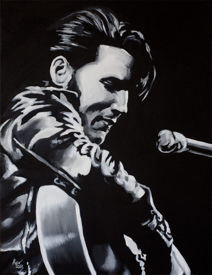 Elvis Presley Portrait by Kevin McHugh Art
