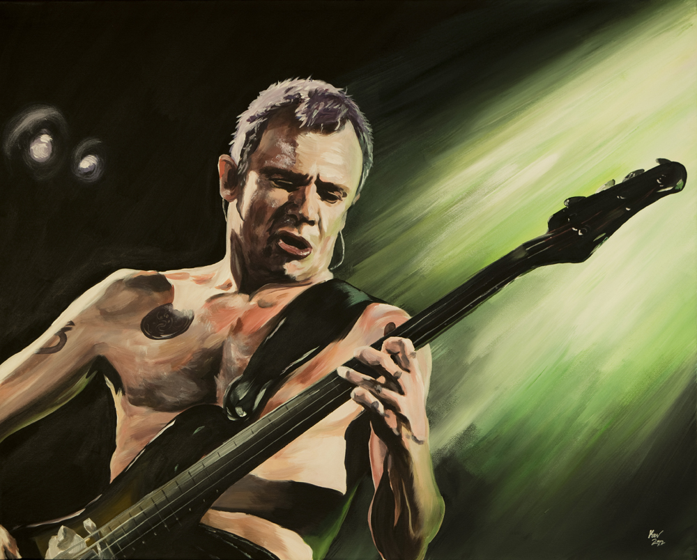 Flea from the Red Hot Chili Peppers by Kevin McHugh Art