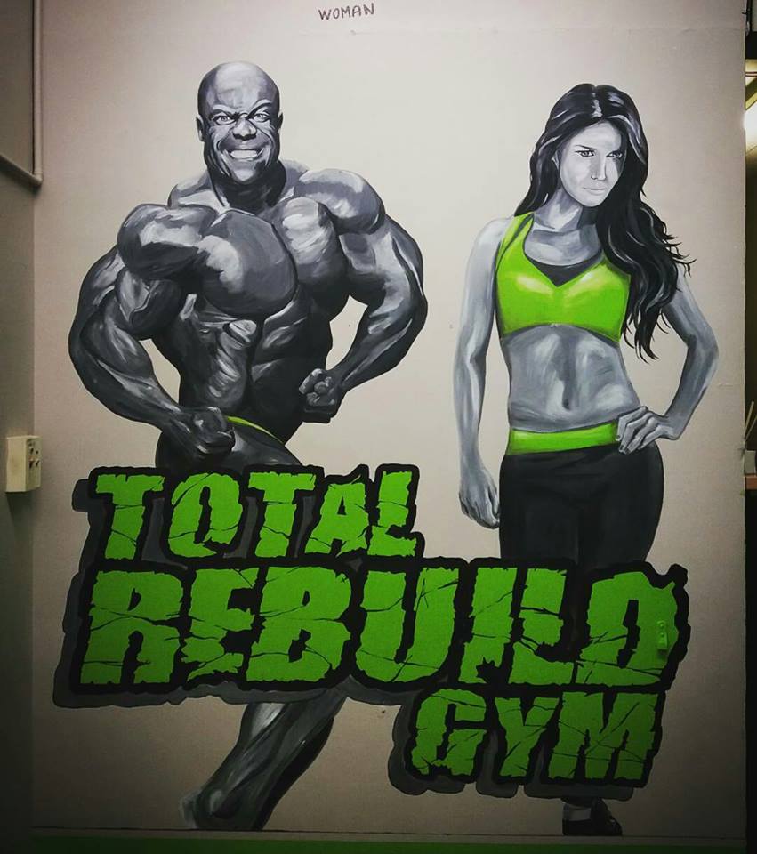 Total Rebuild Gym Mural by Kevin McHugh Art