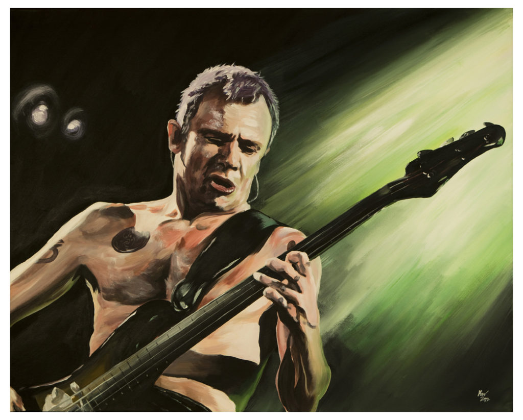 Flea Red Hot Chili Peppers Painting by Kevin McHugh Art