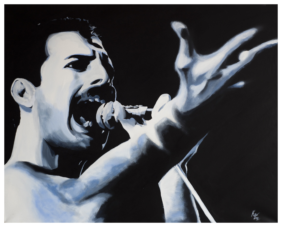 Freddie Mercury Queen Painting by Kevin McHugh Art