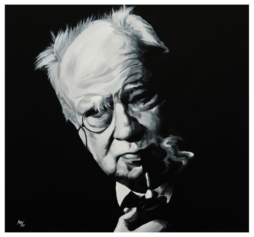 Patrick Moore Painting by Kevin McHugh Art