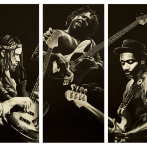 Jaco Pastorius Victor Wooten Marcus Miller Painting by Kevin McHugh Art