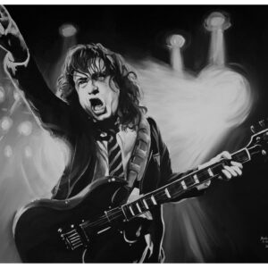 Angus Young Portrait by Kevin McHugh Art