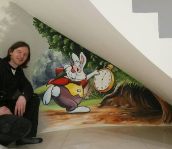 Alice in Wonderland Mural by Kevin McHugh Art