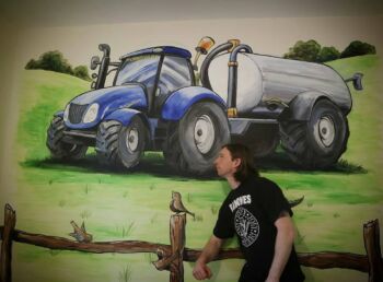 Farm Mural for Kids Bedroom by Kevin McHugh Art
