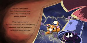 Inner page spread of children's book illustrated by Kevin McHugh