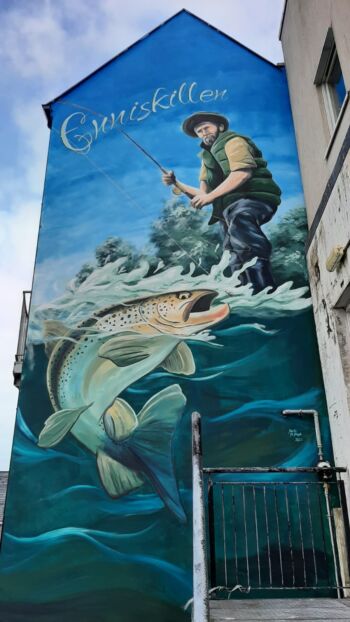 Enniskillen Fisherman Mural by Kevin McHugh