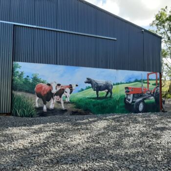 Privately commissioned farm wall mural