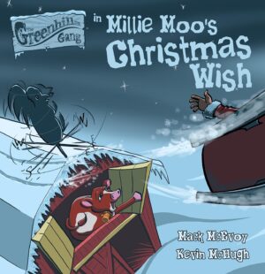 Front cover of Millie Moo's Christmas Wish - children's book illustrated by Kevin McHugh