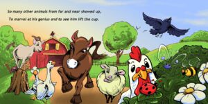 Inner page spread of children's book illustrated by Kevin McHugh