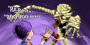 Inner page spread of children's book illustrated by Kevin McHugh